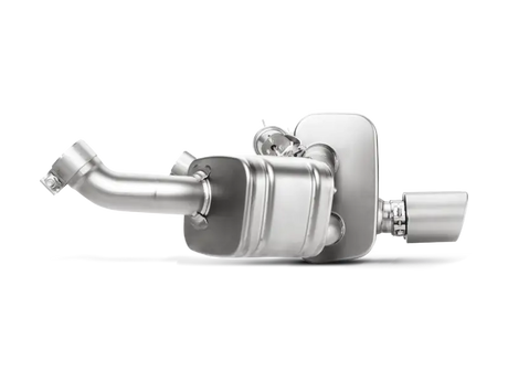 Silver metal exhaust system with titanium tips for Porsche Boxster slip-on line