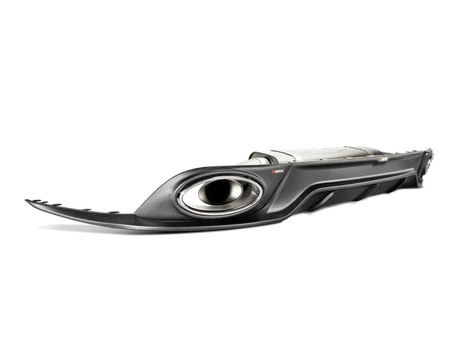 Black and silver carbon titanium tips on Akrapovic slip-on line for Porsche 911 Turbo