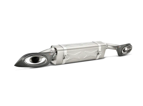 Dual-outlet motorcycle exhaust system with carbon titanium tips for Porsche 911 Turbo 991