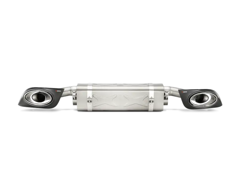 Car exhaust system with carbon titanium tips for Porsche 911 Turbo Slip-On Line