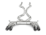 Stainless steel x5m exhaust with quad carbon fiber tips for BMW X5M Evolution Line Cat
