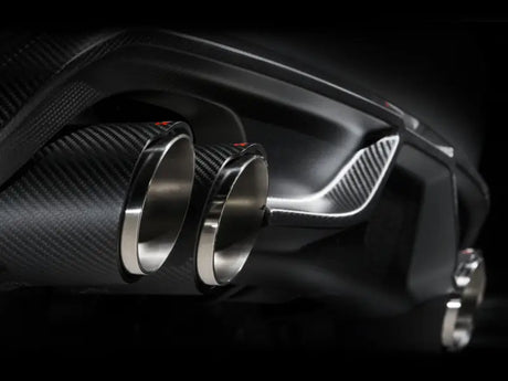 Carbon fiber car exhaust for BMW X5M Evolution Line Cat with titanium tips
