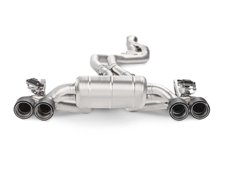 Stainless steel performance exhaust system for BMW M2 F87 Evolution Line Cat with carbon tips
