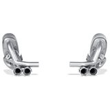 Dual chrome slip-on line exhaust for Carrera Cabriolet Porsche 911 997 DFI GTS