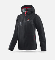 Black Hooded Rain Jacket from Akrapovic Mens Corpo Rain collection in size L