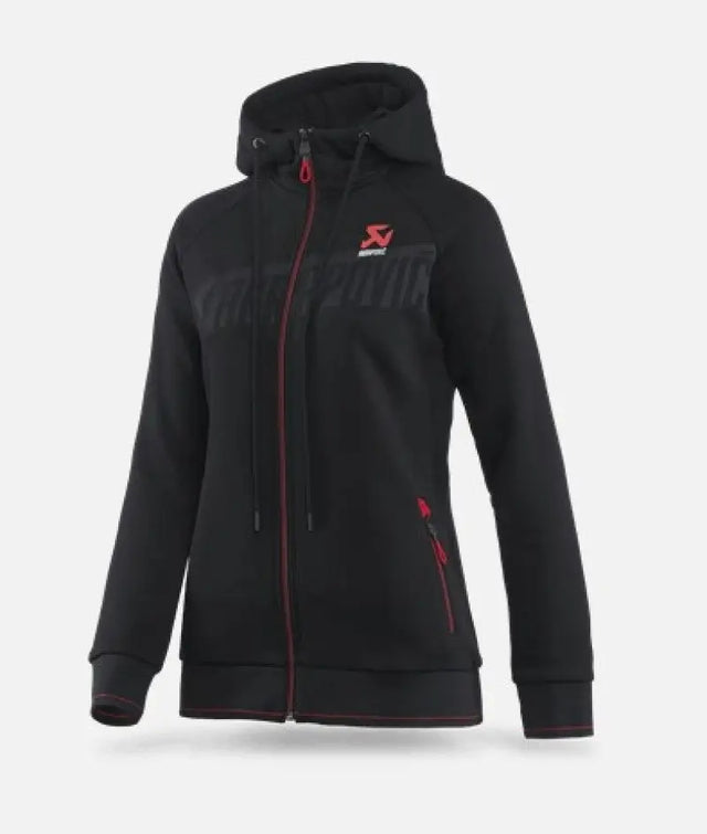 Akrapovic Womens Corpo Zip Hoodie Black - Medium - 802063