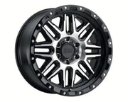 Alamo 17-Inch Wheel Pros Black off-road wheel with black and silver finish