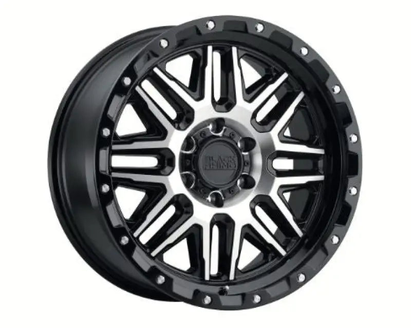 Alamo 17-Inch Wheel Pros Black off-road wheel with black and silver finish