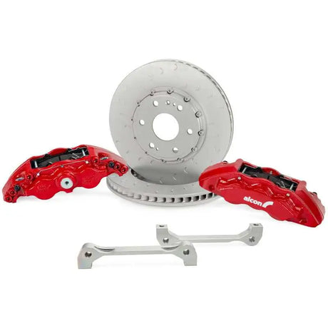Alcon BKF1559AX75 Alcon 2021+ RAM TRX 376x42mm Rotors 6-Piston Red Calipers Front Brake Upgrade Kit