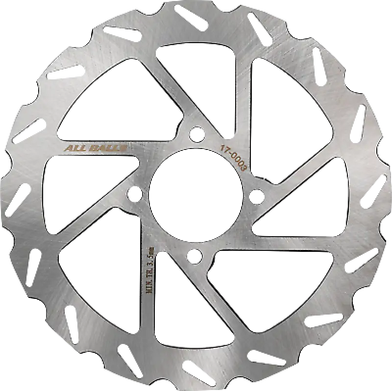Silver metal sprocket for All Balls 18-0003 brake rotor boosting braking performance