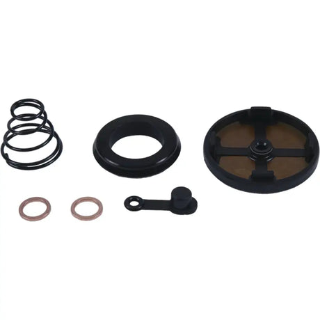 Assorted black and copper-colored clutch slave cylinder parts for All Balls 18-6028 Kit