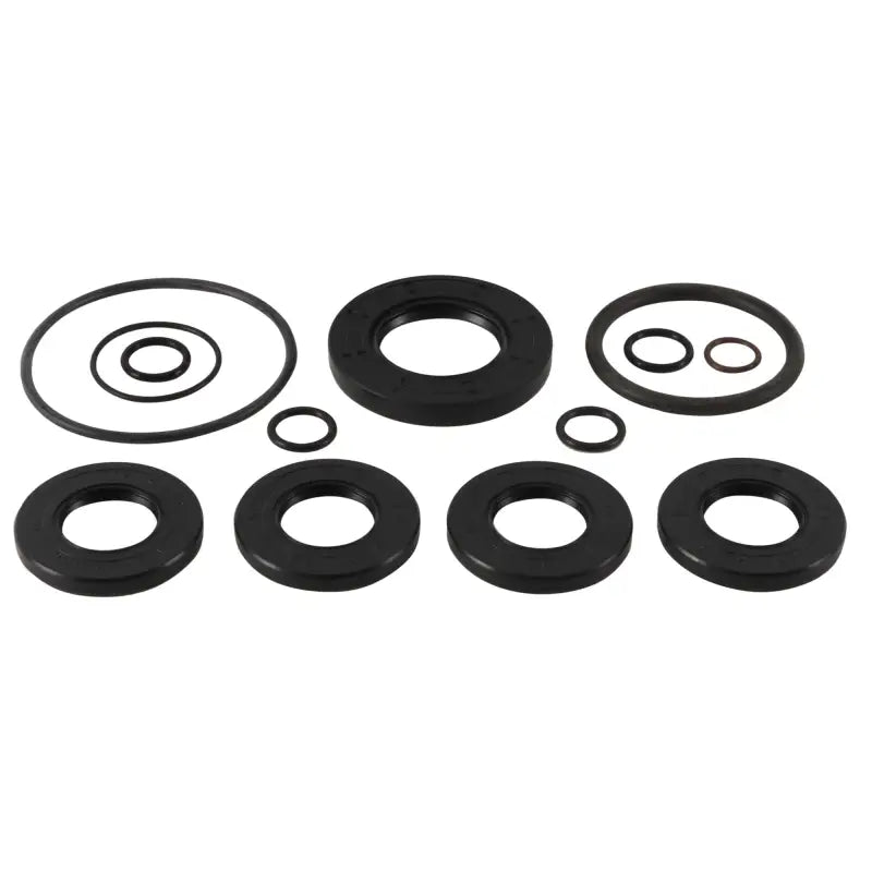Assorted black rubber seals and O-rings in All Balls 25-7110 Transmission Seal Kit for repair