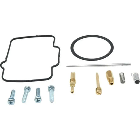 All Balls 26-10122 carburetor rebuild kit with gaskets, screws, and jets for easy carb rebuild