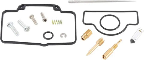 All Balls 26-1536 carburetor rebuild kit with gaskets, O-rings, screws, and jets
