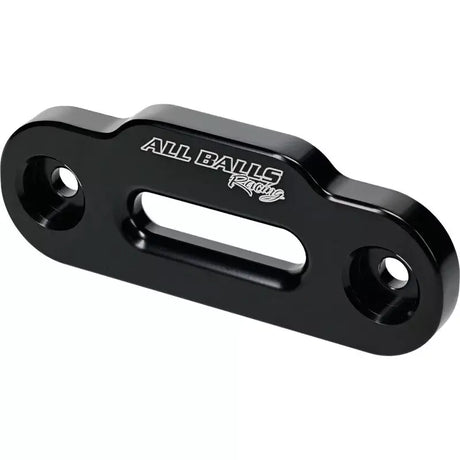 Black metal hawse fairlead with 2 mounting holes for reliable winching and winch rope use
