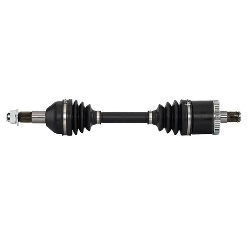 Black automotive extreme duty axle shaft with boots and joints for All Balls AB8-CA-8-341