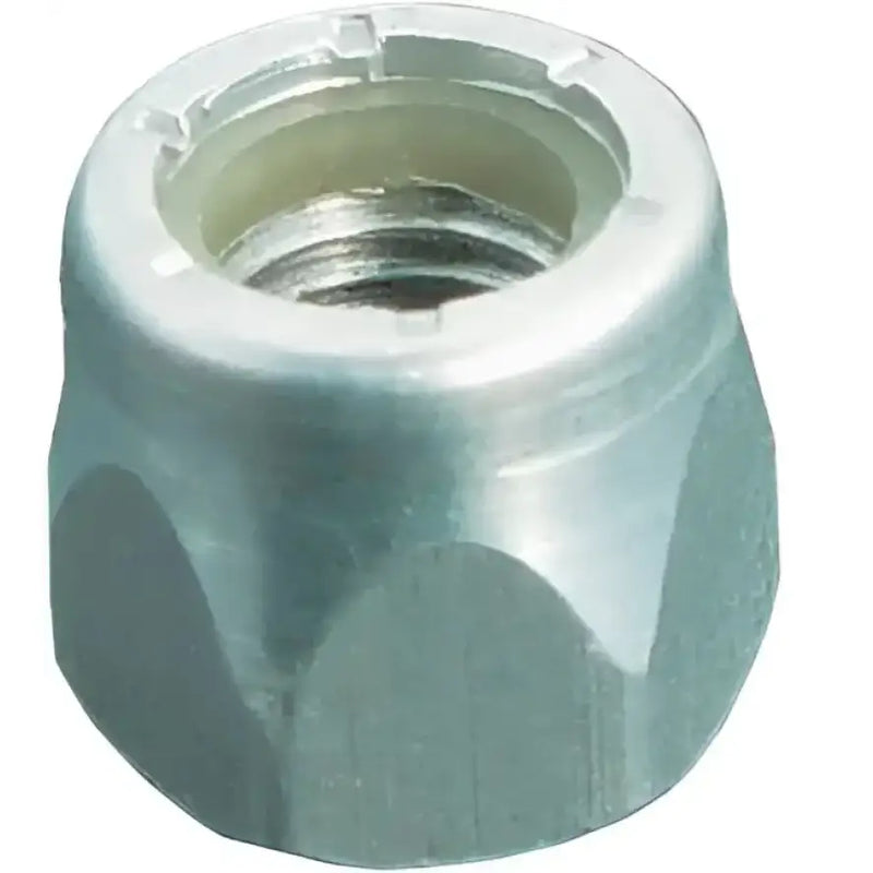 Silver hex big nuts ALN2-7000-M with nylon locking ring for secure fastening