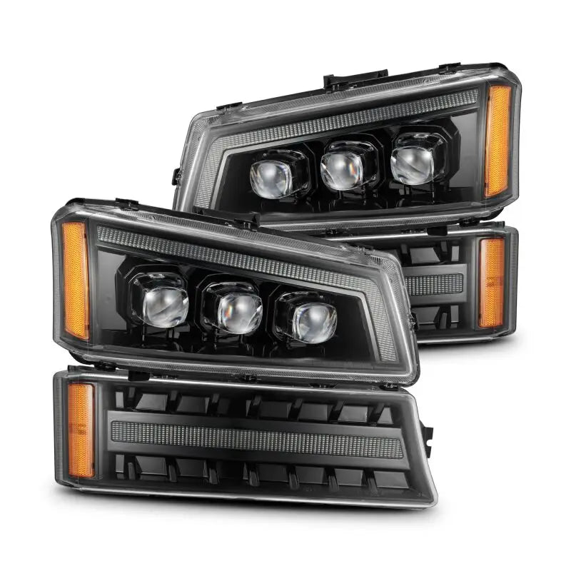 AlphaRex 880254 AlphaRex 03-06 Chevy Silverado 1500/2500HD/3500HD/Avalanche Alpha-Black NOVA LED Proj Headlights