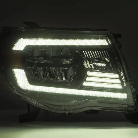 AlphaRex 05-11 Toyota Tacoma LUXX Crystal Headlights Plank Style Chrome w/Activation Light/DRL - Truck & Automotive