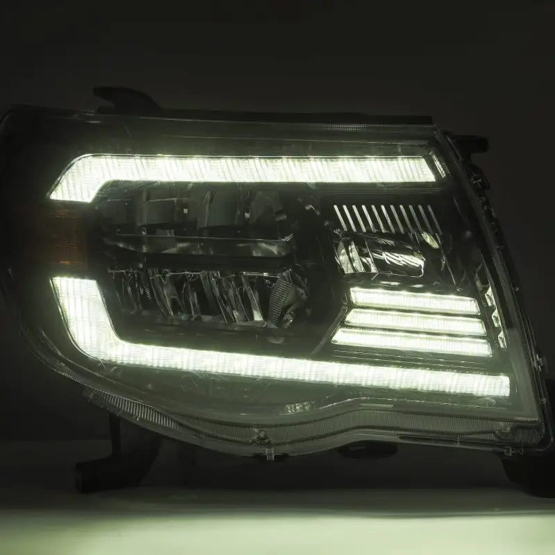 AlphaRex 05-11 Toyota Tacoma LUXX Crystal Headlights Plank Style Chrome w/Activation Light/DRL - Truck & Automotive