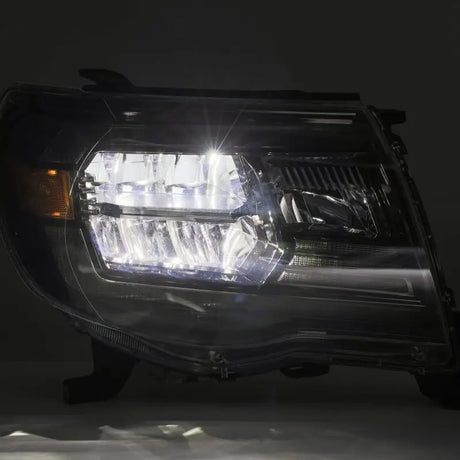 AlphaRex 05-11 Toyota Tacoma LUXX Crystal Headlights Plank Style Chrome w/Activation Light/DRL - Truck & Automotive