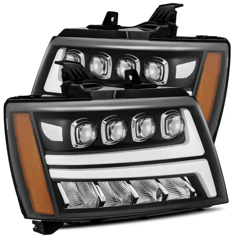 AlphaRex 880288 AlphaRex 07-13 Chevy Avalanche?NOVA LED Proj Headlights Plank Style Matte Black w/Activ Light/DRL