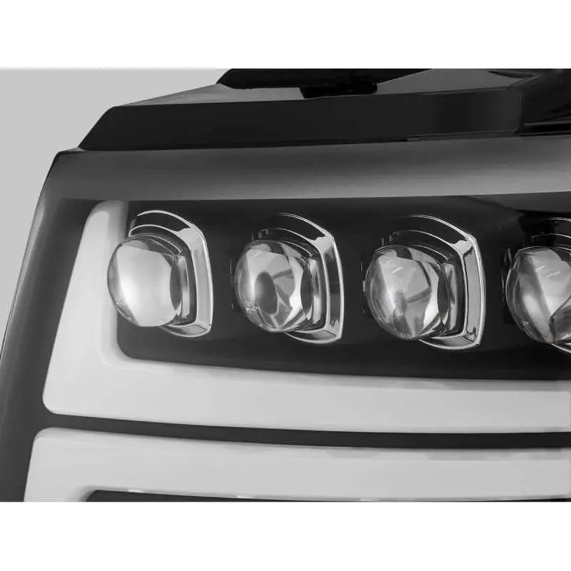 AlphaRex 880288 AlphaRex 07-13 Chevy Avalanche?NOVA LED Proj Headlights Plank Style Matte Black w/Activ Light/DRL