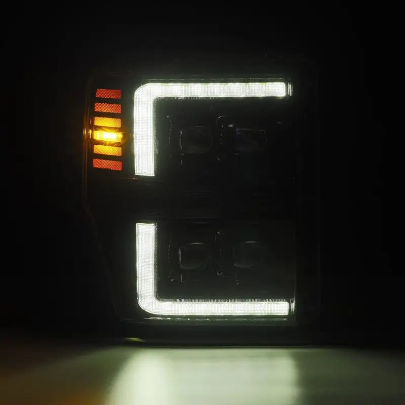 AlphaRex 880310 AlphaRex 08-10 Ford F250-550 NOVA-Series LED Projector Headlights Black w/Activ Light/Seq Signal - 880310