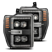AlphaRex 880310 AlphaRex 08-10 Ford F250-550 NOVA-Series LED Projector Headlights Black w/Activ Light/Seq Signal - 880310