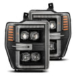 AlphaRex 08-10 Ford F250-550 NOVA-Series LED Projector Headlights Black w/Activ Light/Seq Signal - 880310