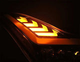AlphaRex 08-13 Infiniti G37 NOVA LED Projector Headlights Plank Style Design Gloss Black - Truck & Automotive