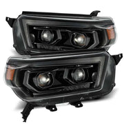 AlphaRex 880754 AlphaRex 10-13 Toyota 4Runner PRO-Series Proj Headlights Plank Style Alpha Blk w/Seq Signal/DRL