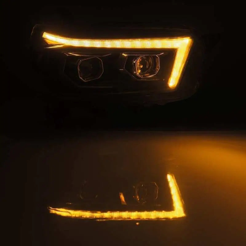 AlphaRex 880755 AlphaRex 10-13 Toyota 4Runner PRO-Series Projector Headlights Plank Style Black w/Seq Signal/DRL