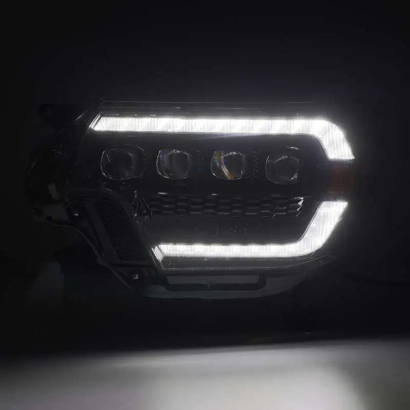 AlphaRex 12-15 Toyota NOVA LED Proj Headlights Plank Style Alpha Blk w/Activ Light/Seq Signal/DRL - Truck & Automotive