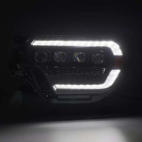 AlphaRex 12-15 Toyota NOVA LED Proj Headlights Plank Style Alpha Blk w/Activ Light/Seq Signal/DRL - Truck & Automotive