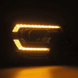 AlphaRex 12-15 Toyota Tacoma LUXX LED Projector Headlights Plank Style Alpha Black w/DRL - Truck & Automotive