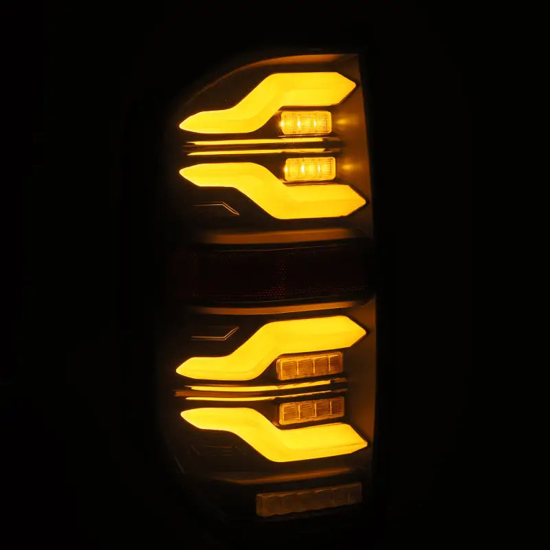 AlphaRex 14-21 Toyota Tundra LUXX LED Taillights Alpha Blk w/Activ Light/Seq Signal - Truck & Automotive