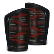 AlphaRex 680000 AlphaRex 16-21 Toyota Tacoma LUXX LED Taillights Blk/Red w/Activ Light/Seq Signal