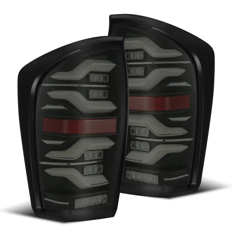 AlphaRex 16-21 Toyota TacomaLUXX LED Taillights Blk w/Activ Light/Seq Signal - Truck & Automotive