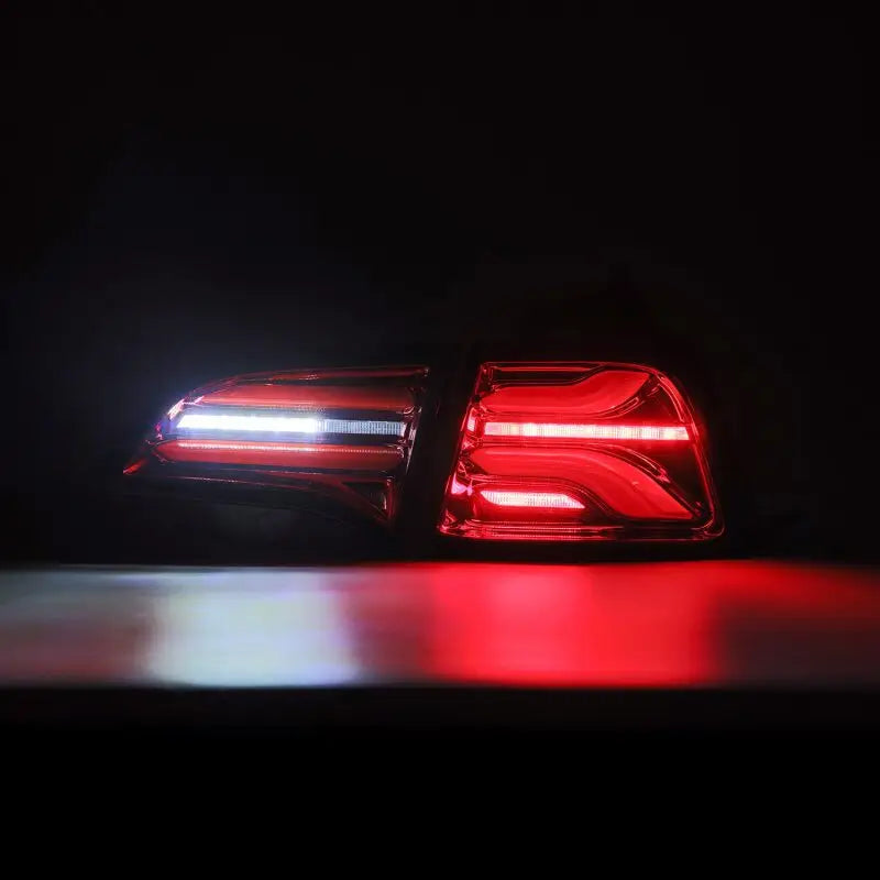 AlphaRex 601020 AlphaRex 17-22 Tesla Model 3 PRO-Series LED Tail Lights Red Smoke w/Seq Sig
