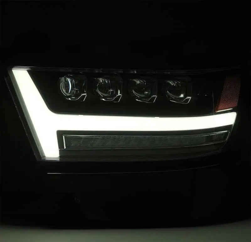 AlphaRex 19-20 Ram 1500HD NOVA LED Proj Headlights Plank Style Gloss Blk w/Activ Lght/Seq Signal/DRL - Truck &