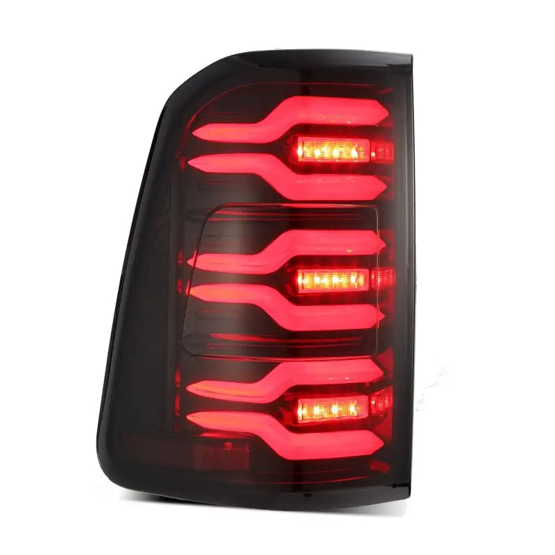 AlphaRex 19-21 Dodge Ram 1500 Luxx-Series LED Tail Lights Black/Red w/Activ Light/Seq Signal - Truck & Automotive