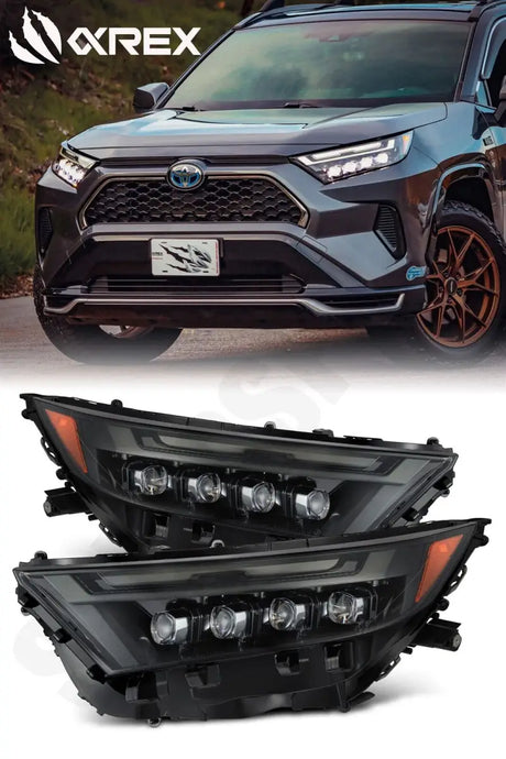 AlphaRex 19-23 Toyota RAV4 NOVA LED Projector Headlights Alpha-Black - 880857 - Lights