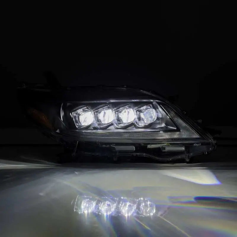 AlphaRex 2011 + Toyota Sienna NOVA LED Proj Headlights Plank Style Black w/Activ Light/Seq Signal/DRL - Truck &