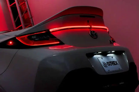 White Toyota GR86 rear with vivid red Luxx LED taillights from AlphaRex 220030