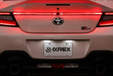 White Toyota GR86 rear view with AlphaRex LUXX LED Vivid Red trunk light