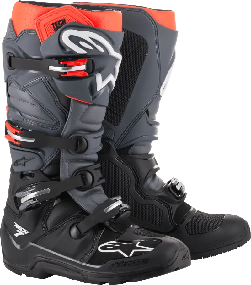 Tech 7 Enduro Boots Black/Grey/Red Sz 06