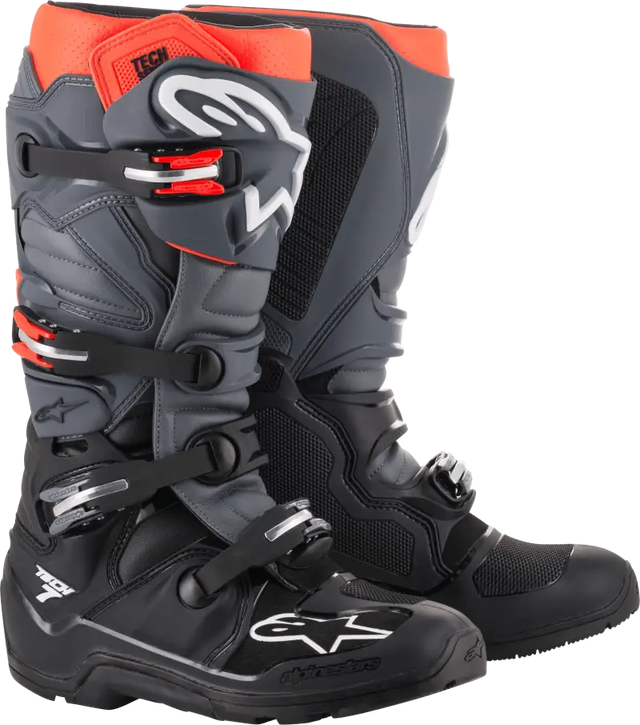 Tech 7 Enduro Boots Black/Grey/Red Sz 06