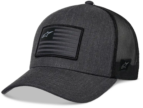 Flag Snapback Hat Charcoal Heather/Black