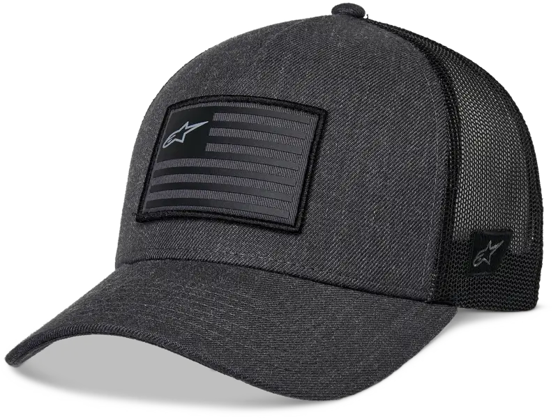 Flag Snapback Hat Charcoal Heather/Black